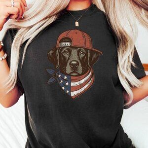 America Dog Shirt, Patriotic Labrador Shirt